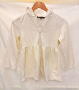 Vintage Juicy‎ Couture White Babydoll Hooded J Zipper Cardigan Small Photo 0