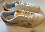 Reebok White Athletic Sneakers with Red and Orange Accents size 11 new Photo 0