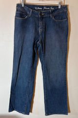 L.L. Bean‎ Favorite Jean Straight Leg Medium Wash Blue Denim Size 10 Photo 0