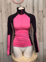 Champion Under Armour ColdGear Women Pink Black 1/4 Zip Athletic Running Top Size XS Photo 0