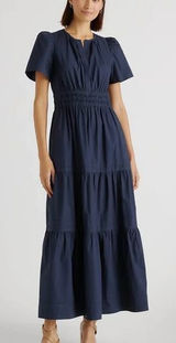Quince 100% Organic Cotton Tiered Maxi Dress Size L Photo 0