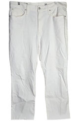 J. Crew Slim Boyfriend Jeans White Denim Size 32 Reimagined‎ Cotton Blend Photo 0