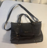 Michael Kors Jesse Large Satchel Shoulder Bag Black Pebble Leather Purse Photo 0