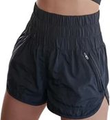 Free People Movement The Way Home Shorts Pocket Smocked Warm-Up High Black L Photo 0