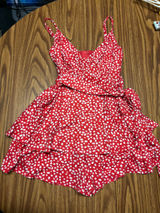 Red Polka Dot Romper Dry Goods Photo 0