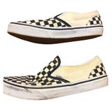 Vans Slip-On Sneakers Checkerboard‎ Black White Skater Shoes Mens 4.5 Womens 6 Photo 0