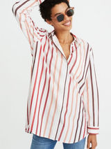 Madewell Women's XS‎ Striped Button-Up Shirt Long Sleeve Casual Relaxed Fit Photo 0