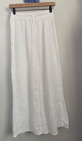 Abercrombie & Fitch XS Short White Cotton Gauze Pants Wide Leg Beach Resort Photo 0