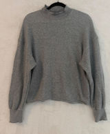 J.Crew Womens Mock Neck Sweatshirt Gray Cotton French‎ Terry Pullover Size M Photo 0