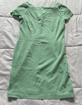 Banana Republic Womens Size 6‎ Dress Short Sleeve Green Stretch Knit Square Neck Photo 0