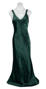 Lulus Melora Emerald Green Silk Satin Sleeveless Mermaid Prom Maxi Dress Size S Photo 0