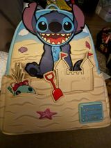 Disney Parks Loungefly Stitch and Scrump Beach Sandcastle Mini Backpack Photo 0
