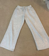 Garage Women’s Heather Light Gray Wide-Leg Sweatpants Photo 0