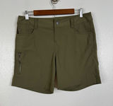 Prana Halle Shorts Womens 6 Olive Green Zion Stretch Hiking Outdoor Cargo Photo 0