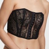 Victoria's Secret Black Lace Strapless Corset large NWT Photo 0