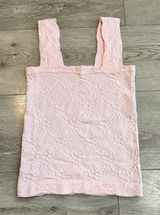WallFlower InstaSmooth Light Pink Flower Textured Knit Tank Top‎ Size Small S Photo 0