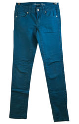 American Eagle Outfitters Skinny Jeans Teal Blue Stretch Women 00 Photo 0