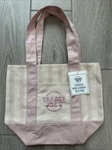 Trader Joe’s striped mini tote bag Pink Photo 0