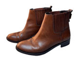Tory Burch Brown Leather Chelsea Ankle Boots Buckle‎ Detail Women's 7.5 Photo 0