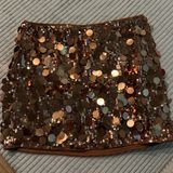 Brown Sequin Skirt Photo 0