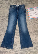 Wrangler High-Rise Flare Jeans in Medium Blue Wash size 25 x 30 NWOT Photo 0