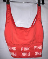 Pink Victorias Secret Active Seamless Crop Sports Bra Coral Orange Small Photo 0
