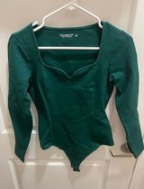 Green Abercrombie Bodysuit Long Sleeve Photo 0