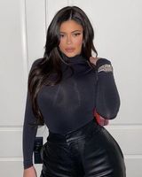 Essential Mockneck Long Sleeve Bodysuit Onyx Nwt Size S/M Photo 0