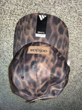 Adidas Women's Court Relaxed Strapback Hat Leopard Print Photo 0