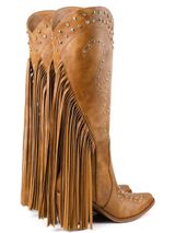 WRFCZGF Cowboy Boots for Women Fringe Knee High Cowgirl Boot Brown. Size 8 Photo 0
