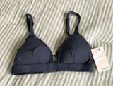 New Lively Mesh Trim Bralette Size XS Smoke Gray Photo 0