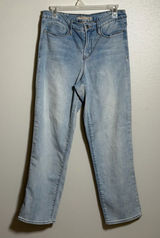 Athleta Women Sculptek Light Blue Denim‎ Straight Ankle Leg Jeans size 10T Photo 0