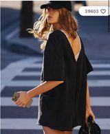 Hot Shot Tee Romper FP Movement Washed Black Medium Photo 0