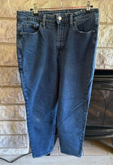 Old Navy Dark Blue High-Rise Straight Jeans Size 8 Photo 0