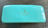 Kate Spade Turquoise and Green Hard Shell Eyeglass Case with Eye Graphic Inter Photo 0