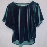 K4376 Emerald Green Velvet Butterfly Top size medium Photo 0