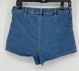 We The Free Free People Blue Denim Button Fly High Rise Shorts Size 29 Long Photo 0