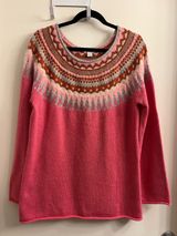 Sundance Pink Fair Isle Sweater Size Large Photo 0