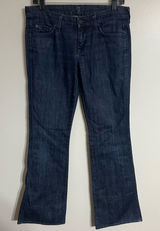 7 For‎ All Mankind The Lexie Women's 27 Petite Dark Wash Blue Denim Bootcut Jean Photo 0