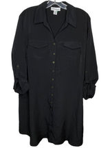 Motherhood Maternity Shirt Dress‎ Black Photo 0