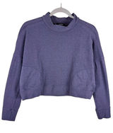 Zobha Purple Long Sleeve Mock‎ Neck Cropped Athleisure Pullover Women's Size M Photo 0