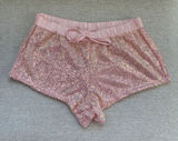 Victoria's Secret Sequin Pajama Shorts Small Pink Iridescent Glam Coquette Photo 0