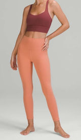 Lululemon Align High Rise Pant Nulu Yoga Leggings Athleisure Pink Savannah Photo 0