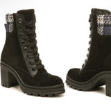 Veronica Beard Westport water resistant biker Combat boots size 5 Black Suede Photo 0
