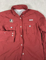 South Carolina Gamecocks PFG Button Shirt Womens Small Garnet L/S Columbia Photo 0