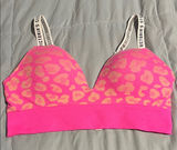 Victoria's Secret Pink and Orange neon Leopard padded Bralette Photo 0