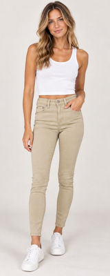Aeropostale High Rise Jegging Skinny Pants Khaki Beige 0 Photo 0