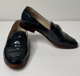 Louise et Cie Patent Leather Loafers Size 7M Blue Preppy Nerdy Glossy Slip On Photo 0
