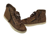 UGG Blaney Brown Leather High Top Sneakers Tassel Side Zip Womens Size 7.5 Shoes Photo 0