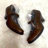 Hand Crafted Born Mary Jane Heeled Shoe Brown Genuine leather Size 9.5 Bin11 Photo 0